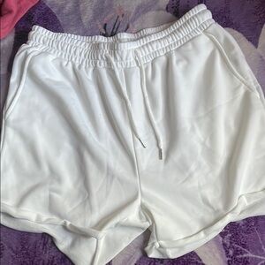 Women's White Casual Shorts